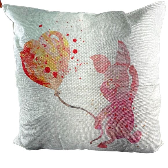Piglet Pooh Accent Pillowcase Heart Balloon Throw Sham Cushion Cover Home Decor - Picture 1 of 11